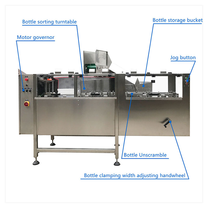 Ориентатор бутылок и накопительный стол